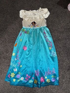 Disney Encanto Mirabel Nightgown Girls XS 4/5 Blue Character Sleep Dress